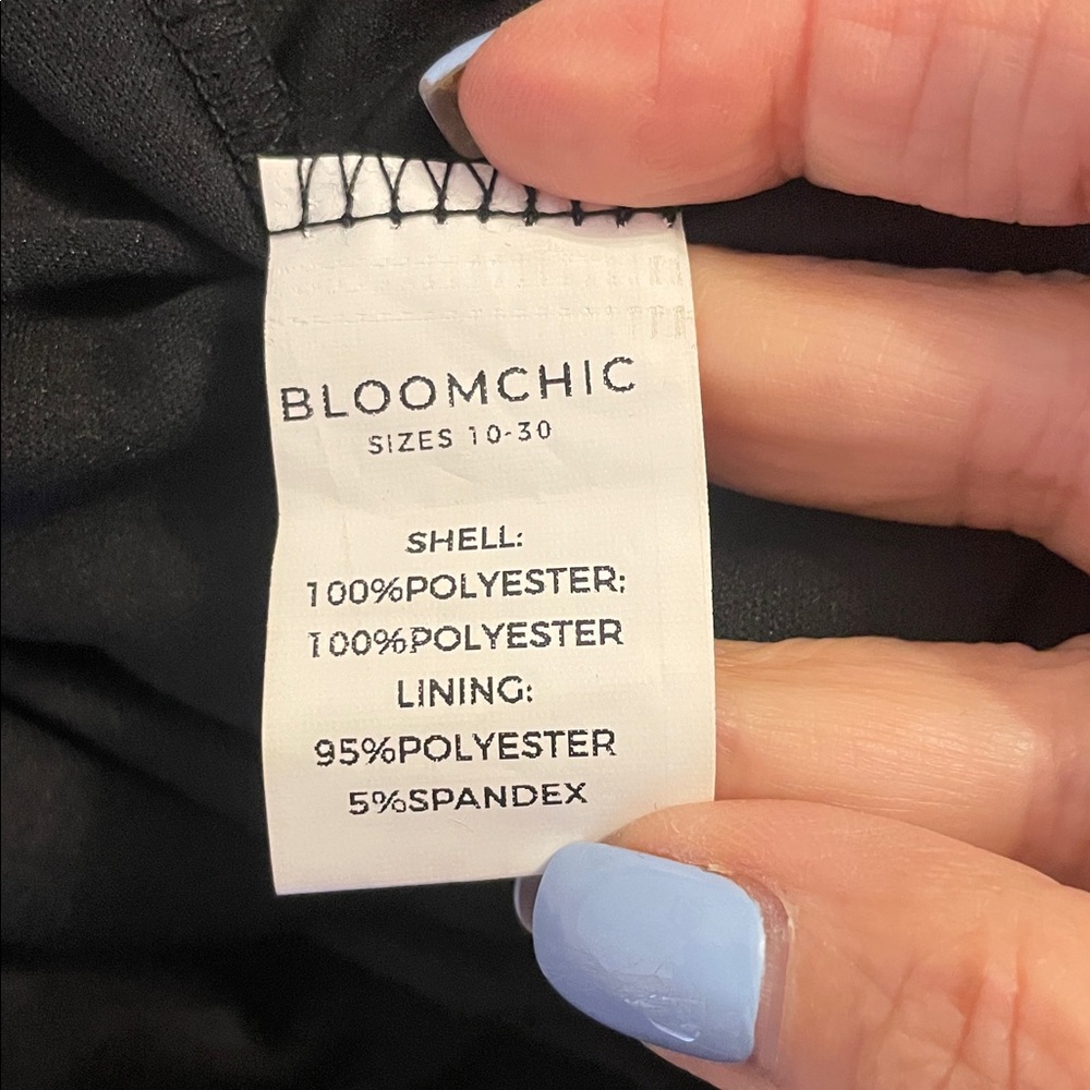 BloomChic Black Midi Dress with Gold Star Print - Picture 7 of 10
